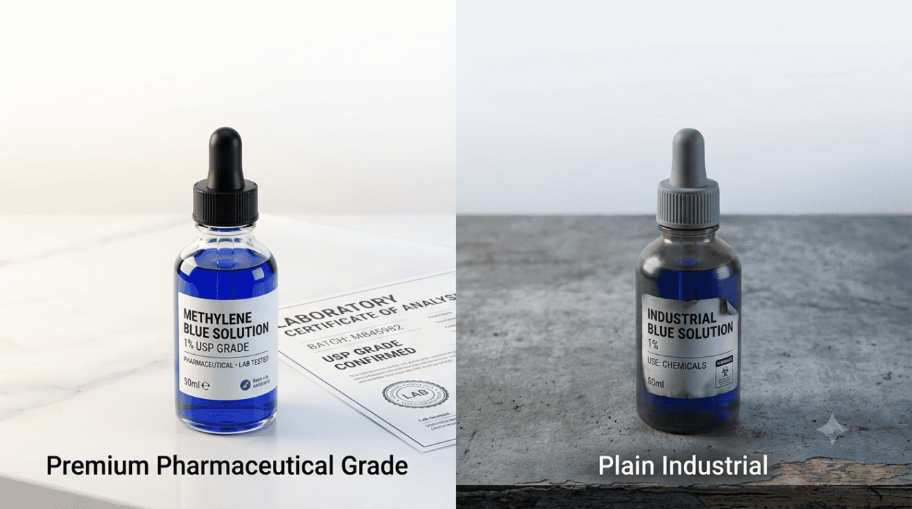 Farmaceutski vs. tehnički metilen plavo